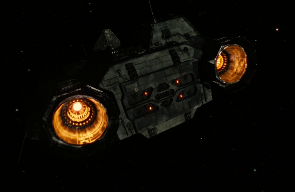 The Corbelan IV flies towards its destination at the end of Alien: Romulus