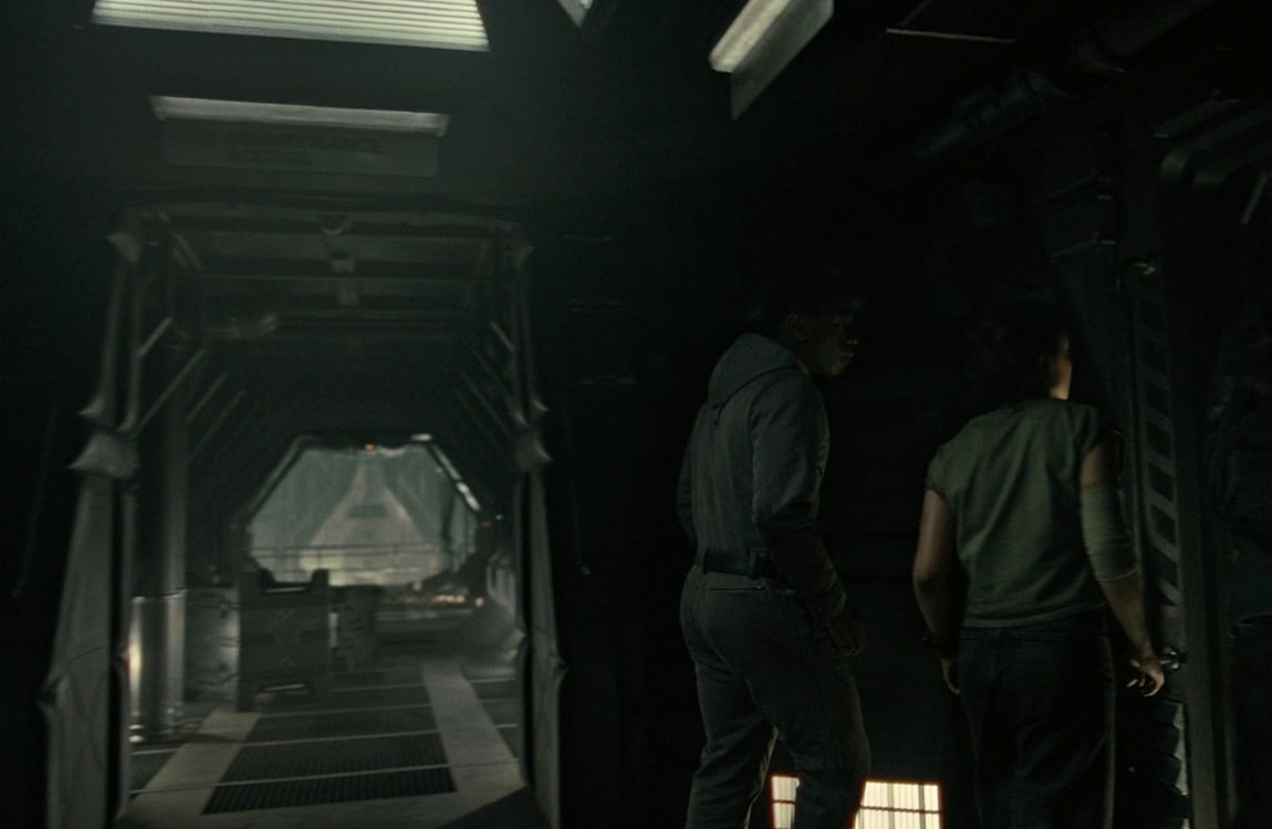 The Narcissus shuttle possibly containing Ellen Ripley in Romulus