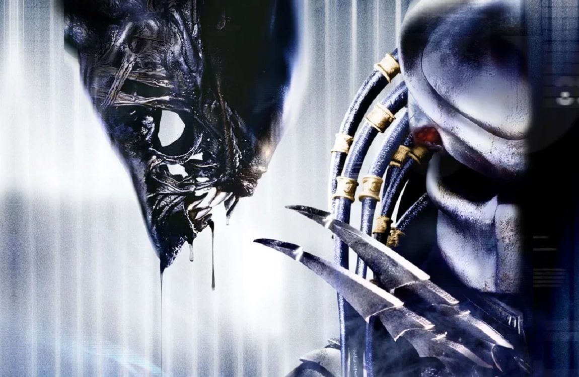 The poster of the first Alien vs. Predator movie from 2004