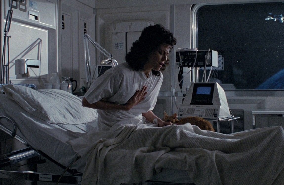 Ellen Ripley in the medbay of Gateway Station