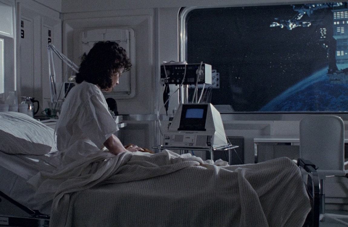 Ellen Ripley in Gateway Station's Infirmary