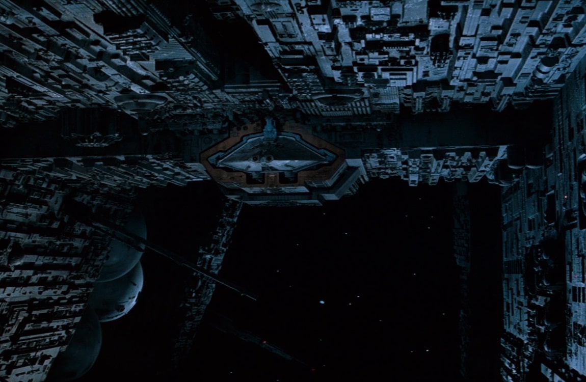 The Narcissus Shuttle attached to the Nostromo