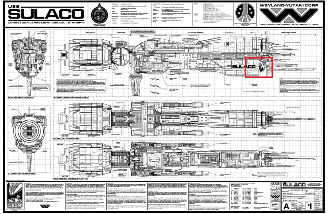 The USS Sulaco schematics