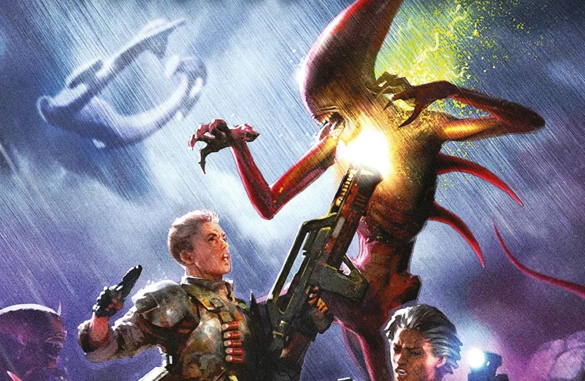 A Red Xenomorph on the cover of Alien: Inferno's Fall