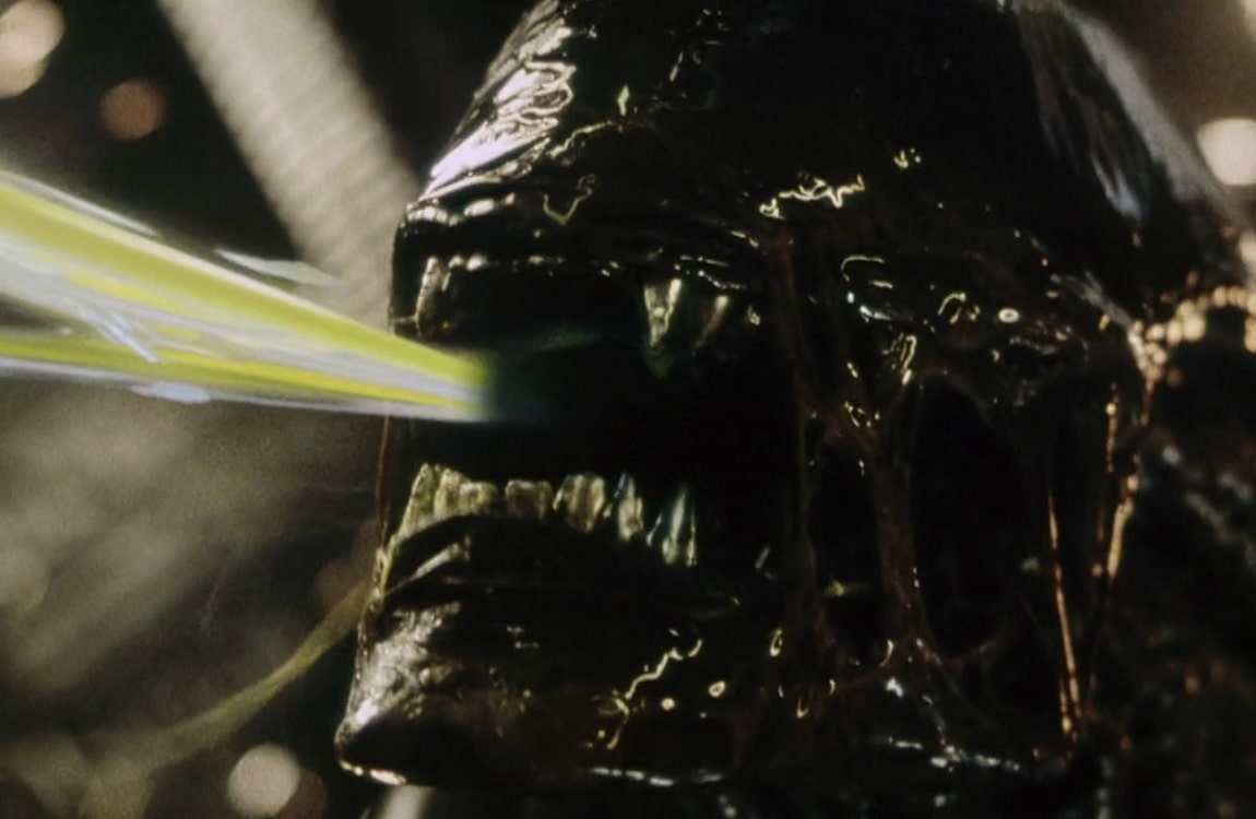 A Xenomorph from Alien: Resurrection spits acid