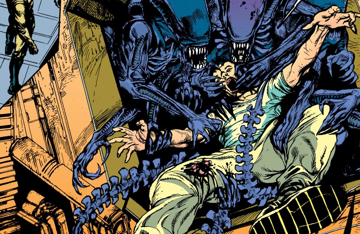 Xenomorph tails wrap around a host in Aliens: Rogue